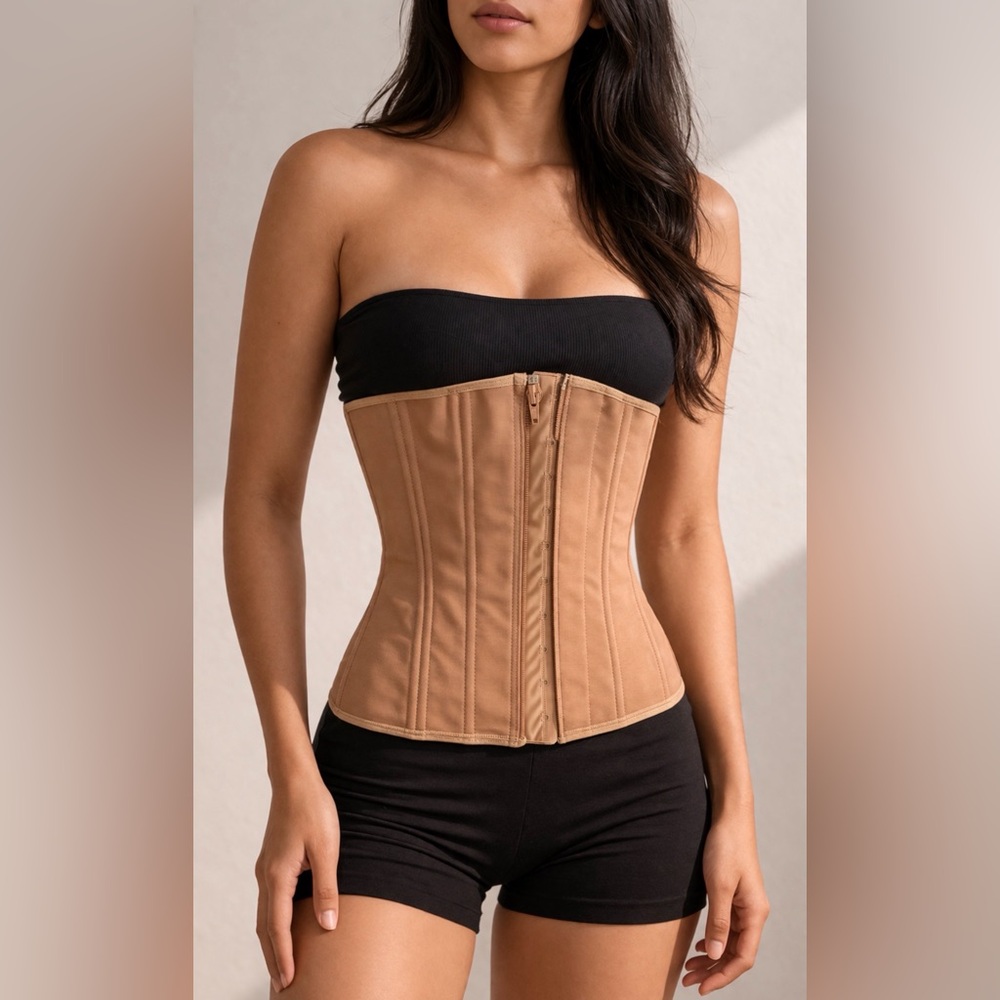 Of Hearts women’s size S Nude Waist Trainer Zip Hook Firm Control NWOT(B152)✨